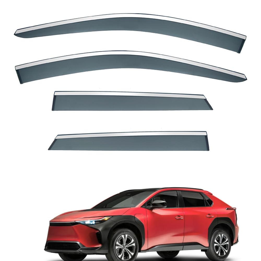 WENINETIES Wind Deflectors Set for Toyota BZ4X MK1-EA10 2022-2025, Door Hatchback Door Rain Deflectors Car Wind Deflectors Window Visors In-Channel Car Accessories