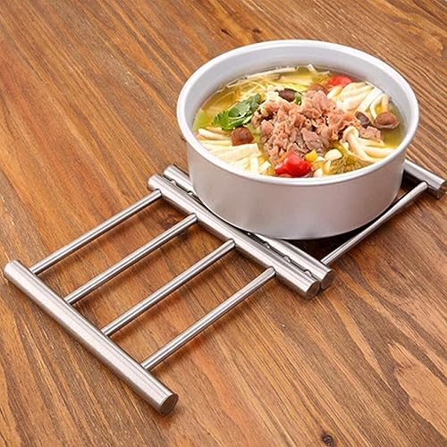 Image of Stainless Steel Adjustable Cooking Pot Coaster Kitchen Dining Table Mat Coaster Accessories Home & Kitchen (1Pcs)