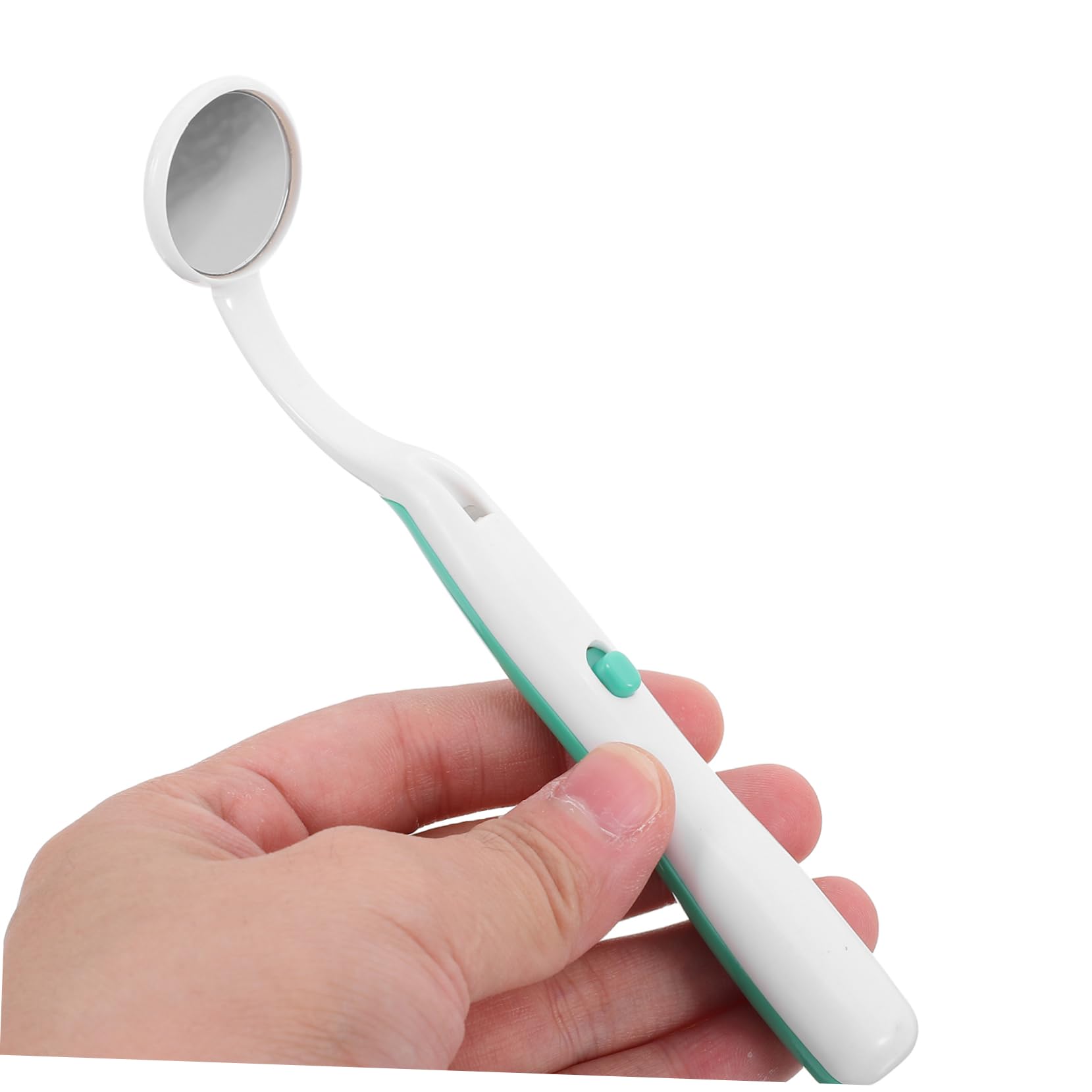 Specchietto per Denti in Plastico Verde Antifogging e Pratico, Specchio Dentale per Ispezione Dentista per Pulizia e Controllo Orale