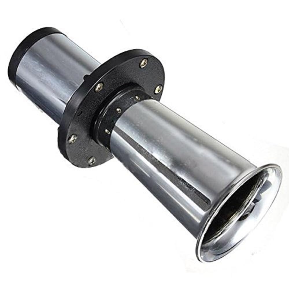 Clacson con tromba retrò cromato argento da 12 V, suono oooa-gaaa per auto, cabina, furgone, camion