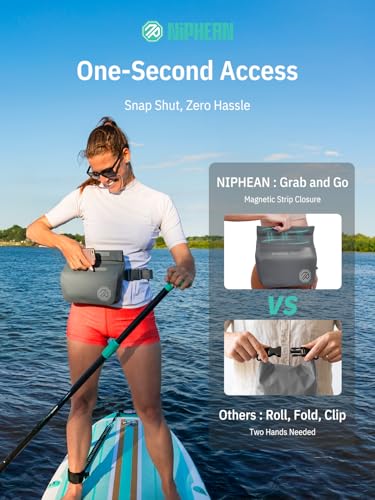 Image of niphean IPX7 Waterproof Fanny Pack, Magnetic One-Hand Closure Dry Bag