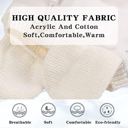 Bamery Baby Crochet Hat Infant Cute Bear Ear Beanie Toddler Boys Girls Earflap Hats For Fall Winter Warm Cap (Bear White, 0-6M) #TOP3