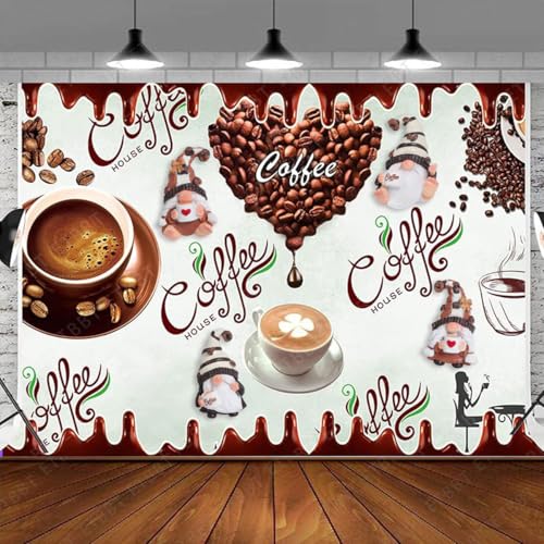 Juego de 4 imanes decorativos de gnomo de café para frigorífico miniatura 5