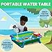 Delta Children CoComelon Water Activity Table - Collapsible & Portable - Ideal for Travel - Outdoor Kids Water Sensory Table, Blue