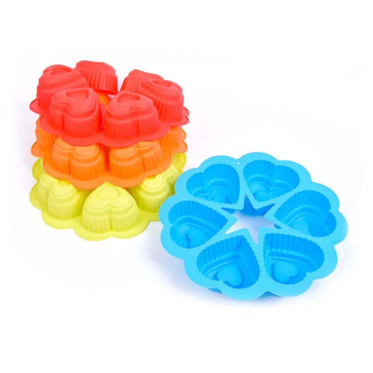 2 Piezas 6 Molde Para Hornear Moldes Para Galletas Moldes De Dulces De Corazón Molde Antiadherente Molde De Chocolate Molde De Bandeja Molde Para Pastel Redondo De Para Gelatinas TOPBATHY