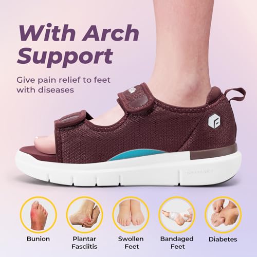 Image of FitVille Diabetic Sandals for Women Wide Width with Arch Support, Adjustable Dual Straps Wide Sandals for Women