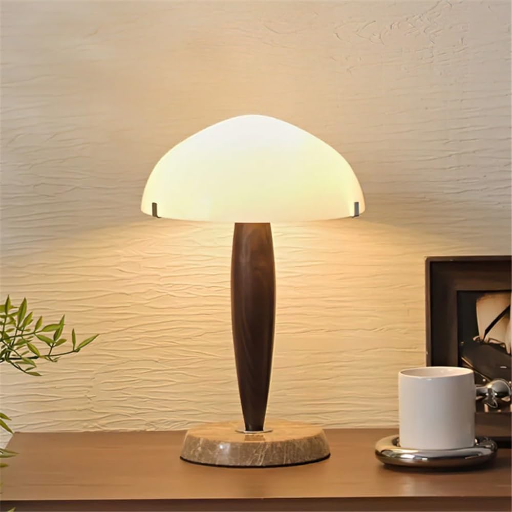 Lampa biurkowa Lampa stołowa retro drewniana do sypialni, trzykolorowa, zmieniająca światło