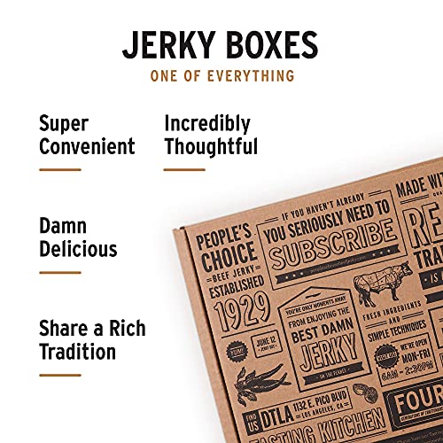 People's Choice Beef Jerky - Jerky Box - One Of Everything - Gift For Dad - Protein Snacks Military Care Package - Best Father's Day Gifts For Him - Meat Snack Sampler Gift Basket - 12 Bags #TOP2