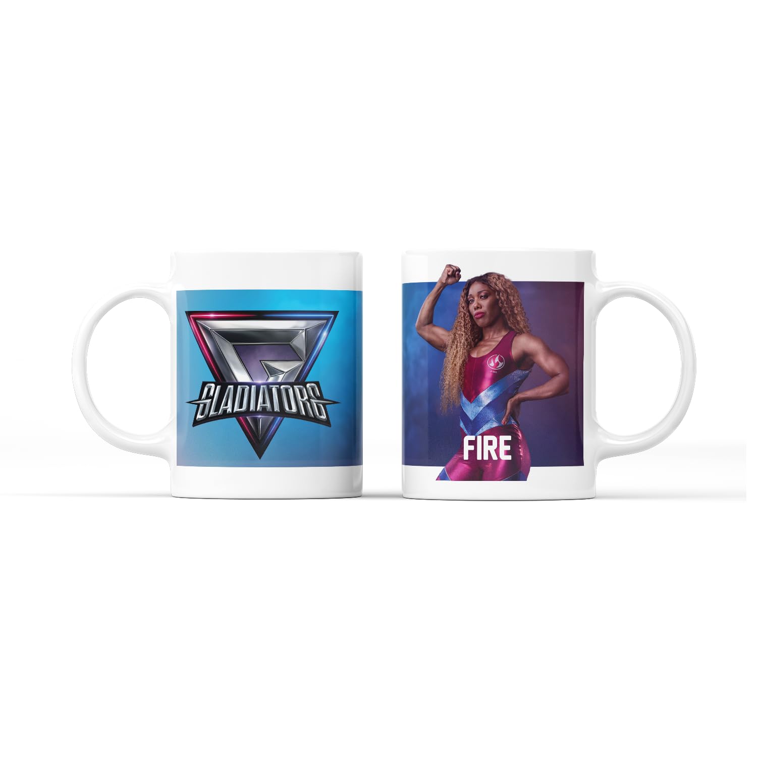 SMARTYPANTS Gladiators are You Ready Tea Cup Coffee Mug - Athena Comet Diamond Dynamite Electro Fire Fury Sabre TV Show Gift Present (Fire)