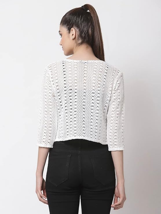 Image of I Cotton Shrug I Round Neck Shrug I 3 /4 Sleeve Shrug I Shrug for Women I Shrug for Girls I Shrug I Women Shrug I