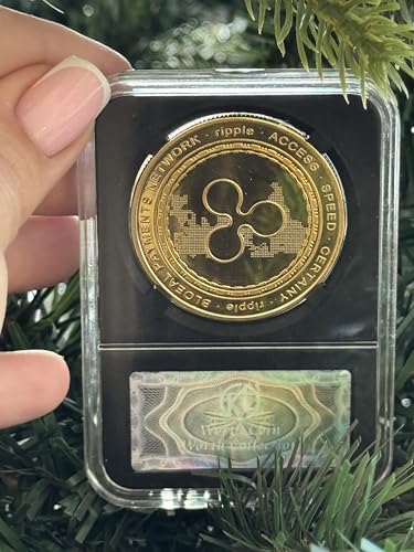 XRP Physical Coin - Golden Color with Plastic Protective Case, Limited Edition Cryptocurrency Collectible, for XRP Fans & Investors - Image 5