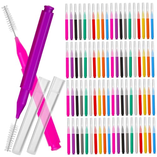 Fixoshee 100 Stück Farbige Interdentalbürsten