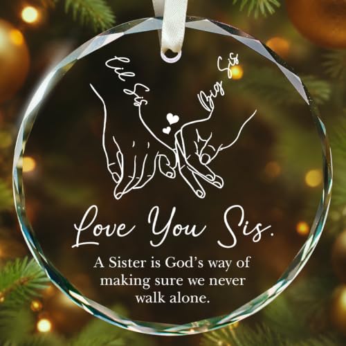 Sister Ornaments 2026 Christmas - Sister Ornament, Glass Sisters Ornament