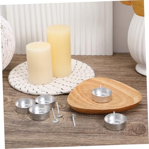 Set de pabilos preencerados con portavelas de aluminio para hacer velas miniatura 5