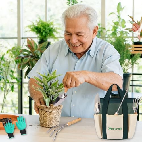 Set de herramientas de jardinería inoxidable con 7 piezas y bolsa miniatura 6