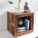 INDIVIDUELLES LIEBHABER UNIKAT ✔ Das gereinigte, getrocknete und abgeschliffene braune Mangoholz sorgt für Stabilität und Standfestigkeit. Und ganz gleich, ob Sie das Tischchen im Schlafzimmer, Wohnzimmer oder in der Diele platzieren - die individuelle Farbgebung, Struktur und typischen Gebrauchsspuren des dunkelbraunen Recyclingholzes machen es zu einem echten Lieblingsmöbelstück.