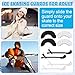 Liliful 8 Pcs Skate Guards Skate Blade Protector Covers Towel Ice Inline Bag Set Ice Guards for Adult Hockey Winter Supply(Black,White)