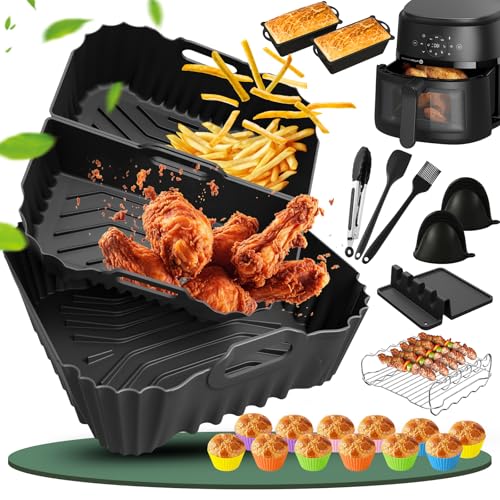 Airfryer Molde de silicona para accesorios de Philips para freidora de aire caliente, molde para barbacoa, molde para tartas, accesorios para tostadora, pinzas de cocina, etc. Compatible con cesta