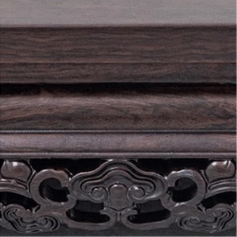 盆栽台座ソリッドウッド彫刻工芸長方形黒檀ブラケット盆栽花瓶魚飼育タンク仏像装飾ベース花瓶台座ディスプレイスタンド