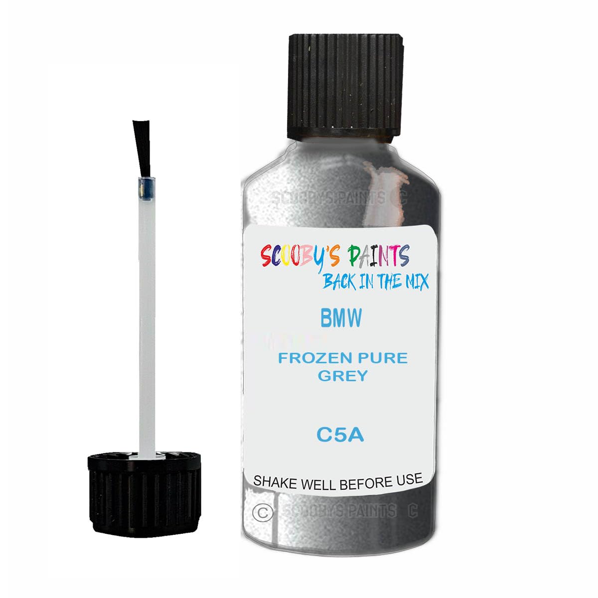 Scoobys Paints Back In The Mix Frozen Pure Grey Touch Up Paint For Bmw C5a Metallic