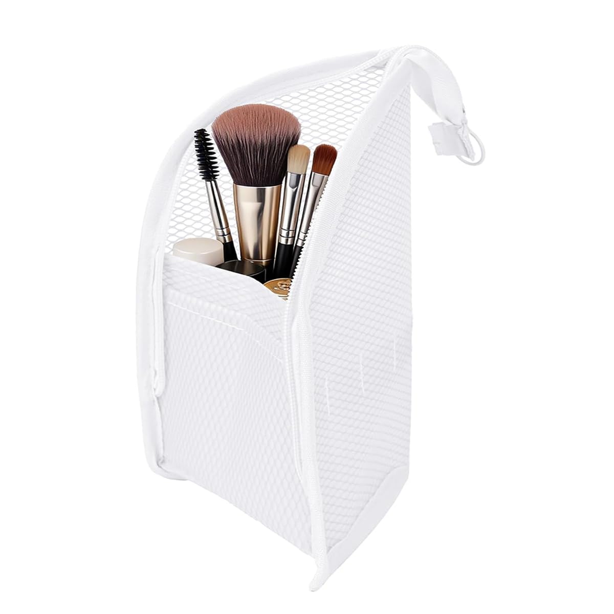 MAYCREATE® Mesh Zipper Makeup Toiletry Bag, Breathable Quick-Dry Travel Organizer Pouch, Lightweight Transparent Storage f...