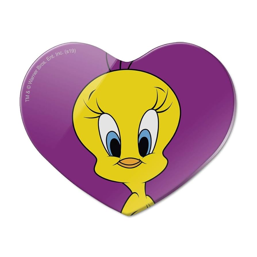 未使用 E.T. Tweety - Artificial Sources Amazon.com: Looney Tunes Tweety Bird Heart Acrylic Fridge