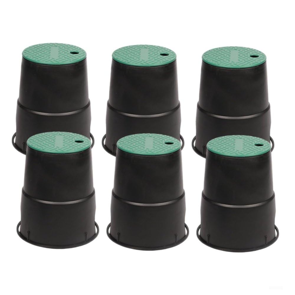 Pozzetto irrigazione 15cm rotondo, 6 pezzi per protezione elettrovalvole