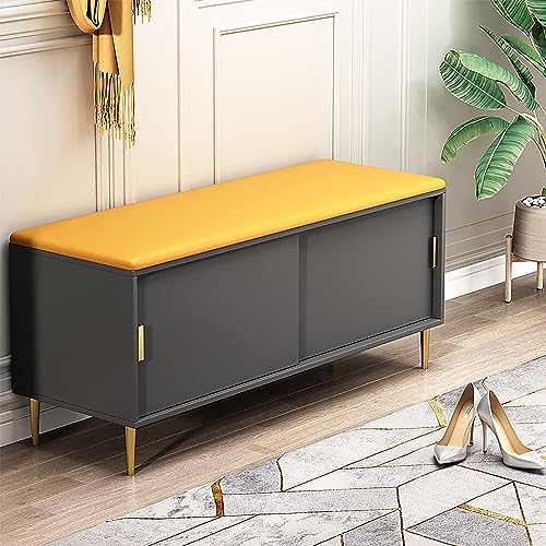 Banc de rangement industriel en PU de qualité supérieure pour bout de lit et salon