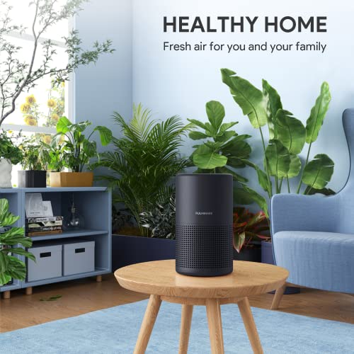 FULMINARE Air Purifiers for Bedroom H13 HEPA Air Purifier with LED Light, Timing Settings, 3 Speeds, Smart Portable Air Purifier for Home, Smoker, Remove 99.97% Dust (1 Pack Black) - Image 6