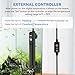 hygger Ceramic Submersible Aquarium Heater, New Explosion-Proof Fish Tank Water Heater with External Temp Controller Auto Thermostat Heater for Saltwater Freshwater (500W for 60~120 Gallon)
