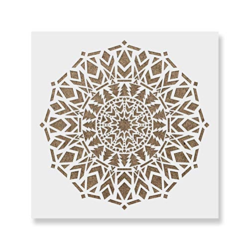 Abeto Mandala Stencil - Design Unique, Harmonious Art for Wellbeing, for Painting, Laser Cut Stencil