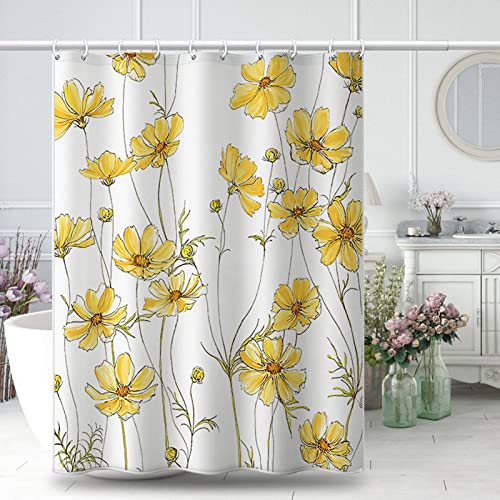 Rideau douche imprimé chrysanthème KnSam 240x200cm polyester - 2