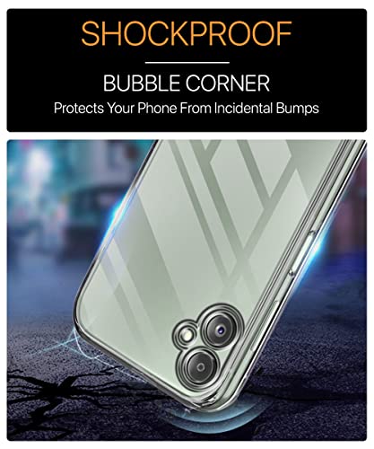 Image of WOW IMAGINE Crystal Clear Transparent Back Case Cover for Galaxy F14 5G | Full Device & Camera Protection Shockproof TPU | Flexible Silicone Back Cover Case - Transparent