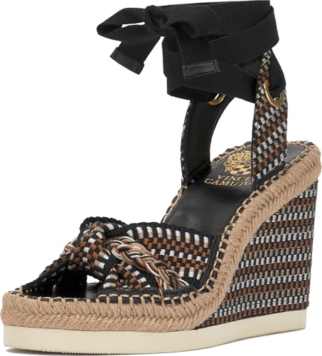 Image of Vince Camuto Bealie Woven Lace Up Wedge Sandals