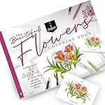 Castle Arts - Libro para colorear de flores, 36 fl...: Para tu placer coloreante, nuestros artistas residentes han elegido 36 flores fascinantes, desde pensamientos tímidos hasta lirios voluptuosos, para que puedas relajarte y disfrutar de la paz y la tranquilidad aportando su belleza. Papel para marcar ...