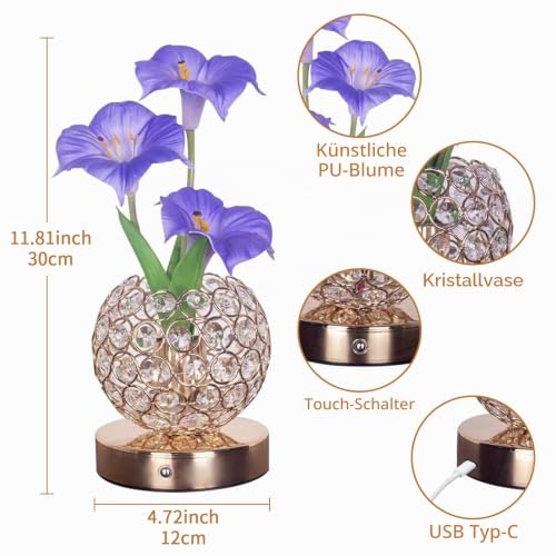 Geburtstagsgeschenke für Frauen, LED Lila Prunkwinde Blume Lampe – Bild 4