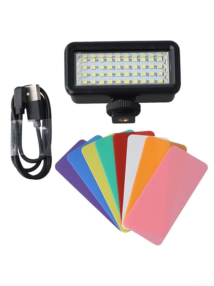 Luz de llenado de video de buceo para fotografía subacuática IPX8 impermeable 40 m de profundidad 2500 mAh LED para GoPro-Hero 5/6/7/11 y para Osmo Action 4, montaje de zapata fría para cámaras de