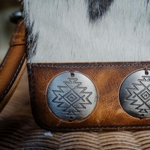 STS Ranchwear Vaquero Evie Organizer STS-34153 Western Zippered Leather Crossbody Wallet w/ 24 Card Slots, Cowhide/Tan 6