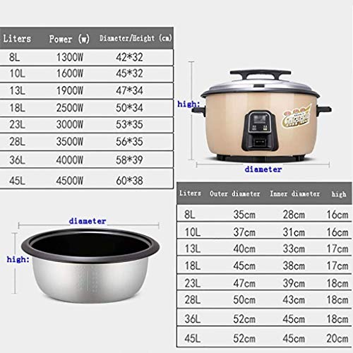 DFJU Reiskocher 8-45L Reiskocher Multifunktions mit Dampfgarer Kommerzieller Reiskocher mit großer Kapazität für Fast… – Bild 3