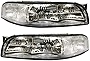 Evan-Fischer Headlight Set Compatible with 1997-1999 Buick LeSabre Left Driver and Right Passenger Side Halogen With bulb(s)