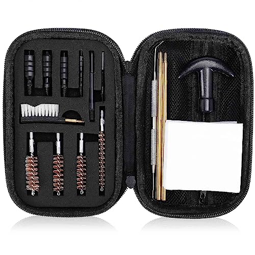 UrbanX Universal Handgun Cleaning kit for CZ 52 7.62×25mm Tokarev Pistol Cleaning Kit Bronze Bore Brush and Plastic Jags Tips with Zippered Compact Case
