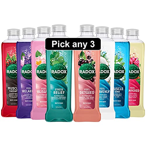 Pick and Mix Any 3 Fragrance of Radox Mineral Therapy Bath soak 500 ml