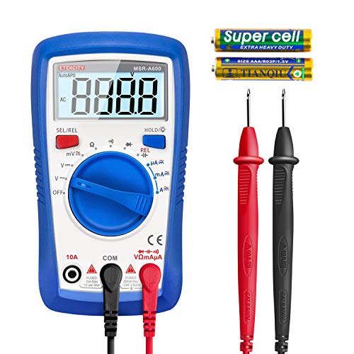 Etekcity Digital Multimeter, Auto-Ranging Voltage Tester Volt Ohm Amp Meter with Continuity, Diode