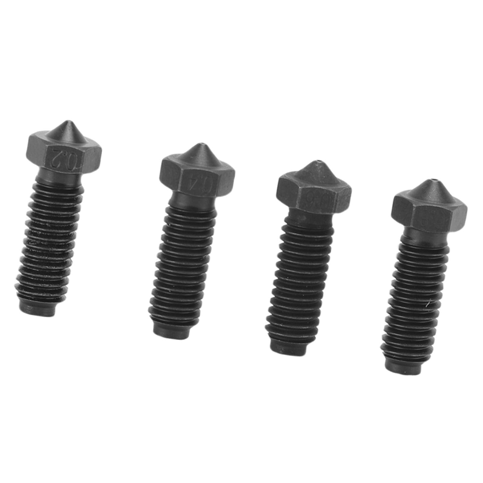 Boquillas de acero endurecido, 40 piezas, compatibles con impresoras 3D 3, 3 Combo y S1 Combo, kit de boquillas extrusoras de impresora 3D de filamento de 1,75 mm en tamaños