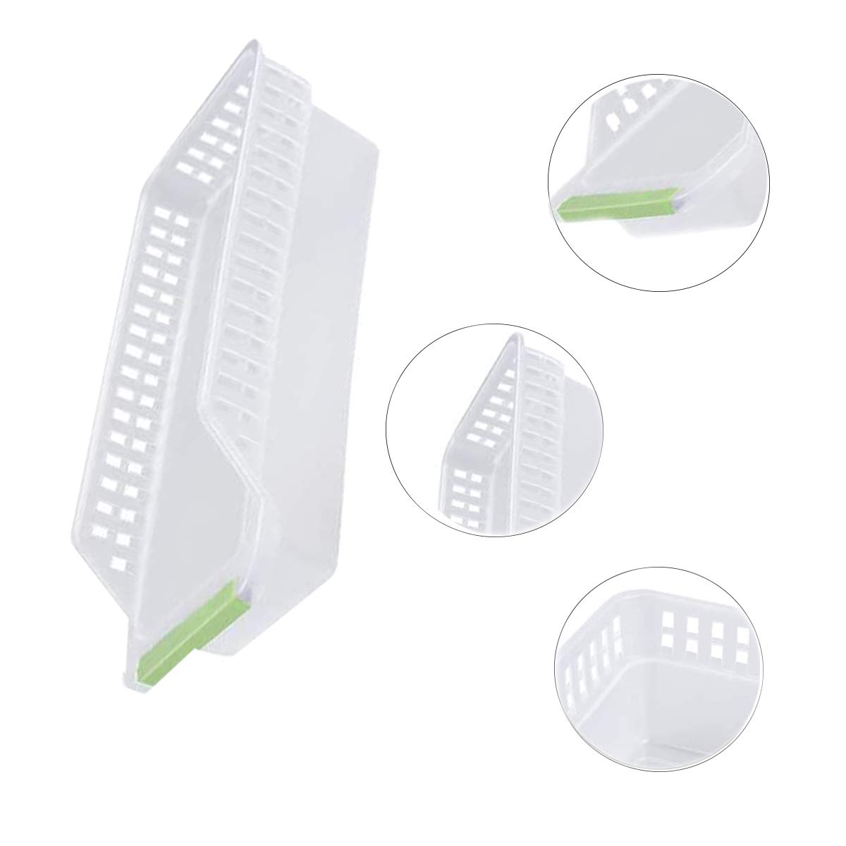 Organizer Frigorifero, 6 Pz PP Plastica Frigorifero Conservazione Cestini Impilabil Contenitori Frigo Cassetti Frigoriferi Vaschette Salvaspazio per Organizzazione Scaffali Cucina Dispensa
