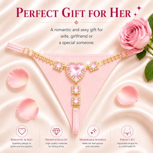 Image of Sexy Underwear for Women Elegant Rhinestone Panties Adjustable Waist Straps Crystal Thongs hilos sexys para mujer hot