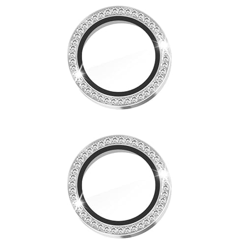 藤本電業 ハイクリア JEWELRY ラインストーン付 カメラ保護ガラスカバー iPhone16/16Plus/17 【シルバー】 R25-C2SV