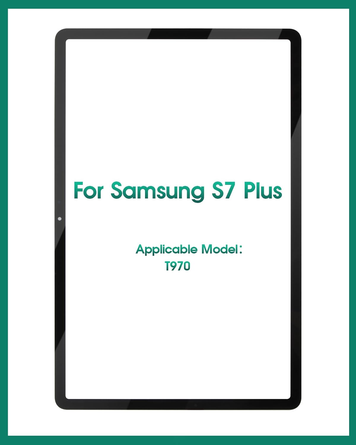 for Samsung Galaxy Tab S7+ Screen Replacement for Samsung Galaxy Tab S7 Plus Front Glass Panel Replacement T970 Outer Lens Glass SM-T970, SM-T976B Repair Parts (Not Digitizer)
