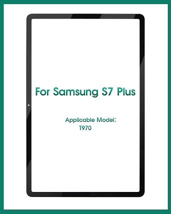 for Samsung Galaxy Tab S7+ Screen Replacement for Samsung Galaxy Tab S7 Plus Front Glass Panel Replacement T970 Outer Lens Glass SM-T970, SM-T976B Repair Parts (Not Digitizer)