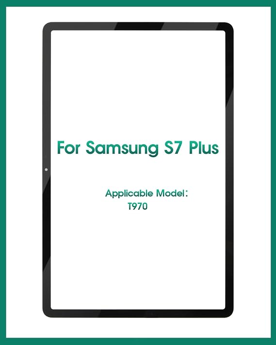 for Samsung Galaxy Tab S7+ Screen Replacement for Samsung Galaxy Tab S7 Plus Front Glass Panel Replacement T970 Outer Lens Glass SM-T970, SM-T976B Repair Parts (Not Digitizer)